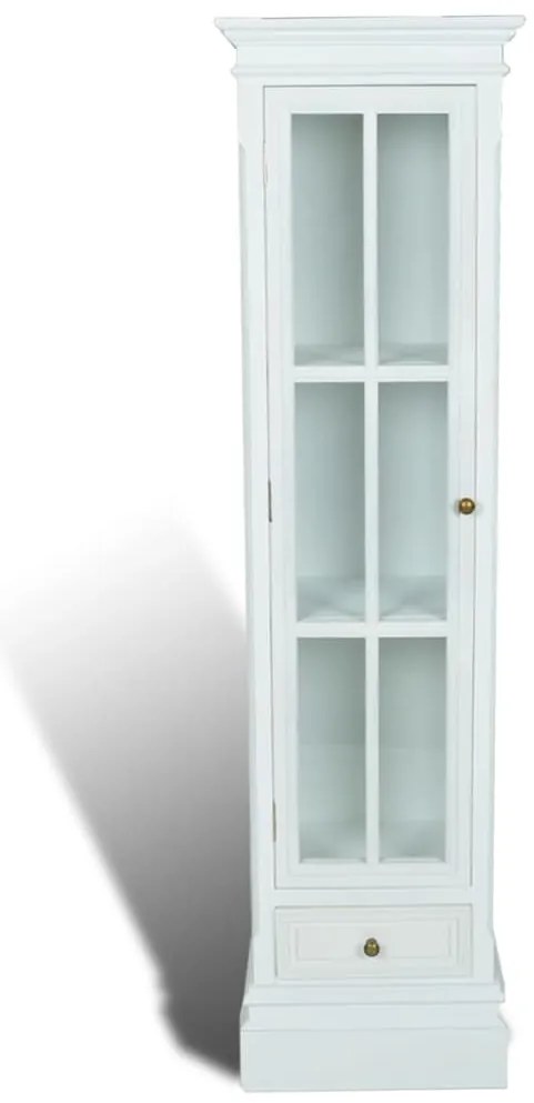 vidaXL Βιβλιοθήκη Βιτρίνα Κομψή με 3 Ράφια Λευκή Ξύλινη