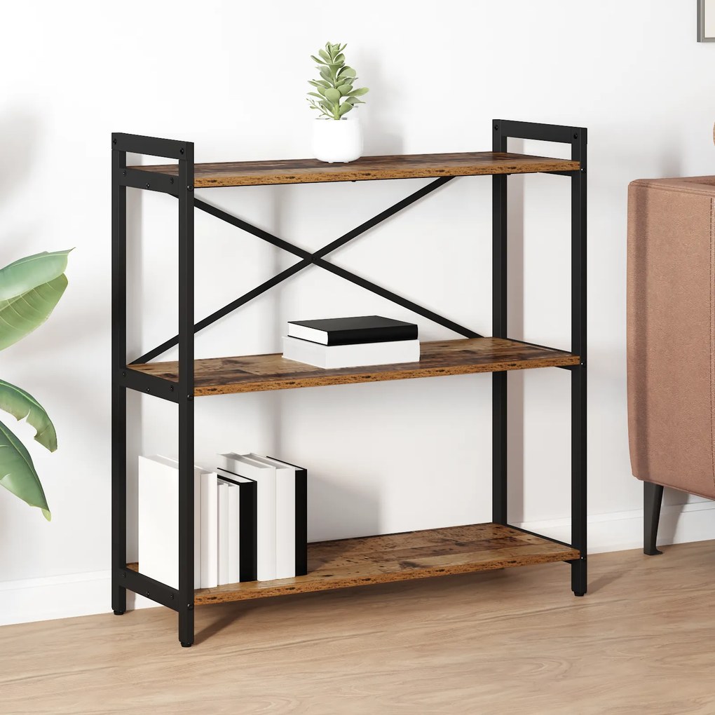 vidaXL Βιβλιοθήκη Παλαιό ξύλο 80 x 30 x 83 εκ Επεξεργασμένο ξύλο