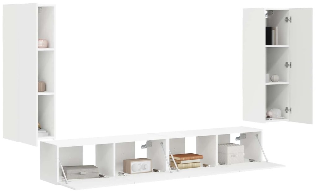 vidaXL Επιτοίχιο 4 pcs Λευκό