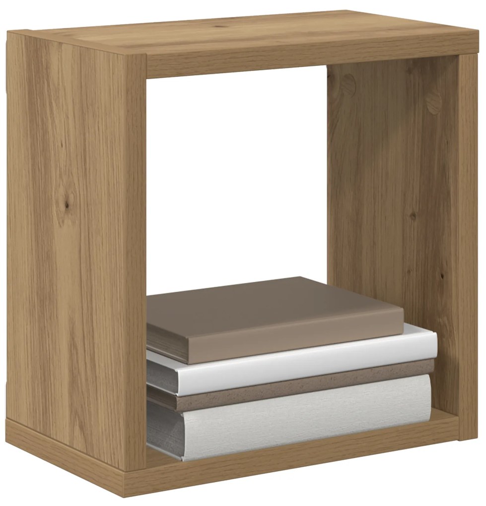 vidaXL Ράφια Τοίχου Καρυδιά MDF 26 x 15 x 26 εκ. Τοποθέτηση στον τοίχο