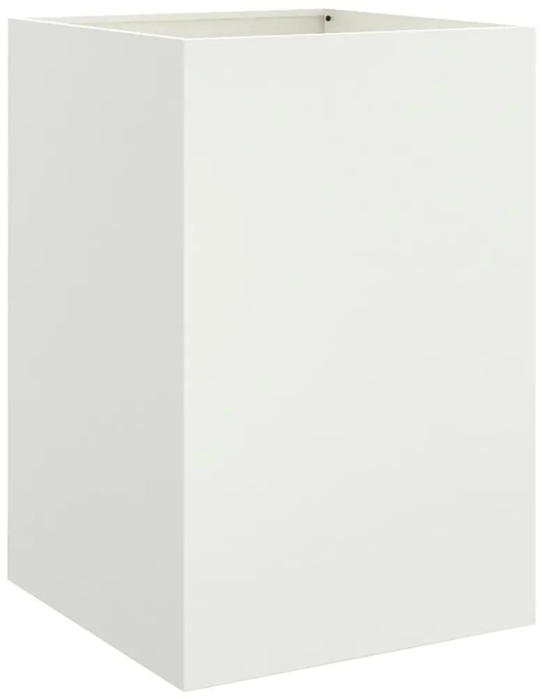 vidaXL Ζαρντινιέρα Λευκή 52x48x75 εκ. από Χάλυβα