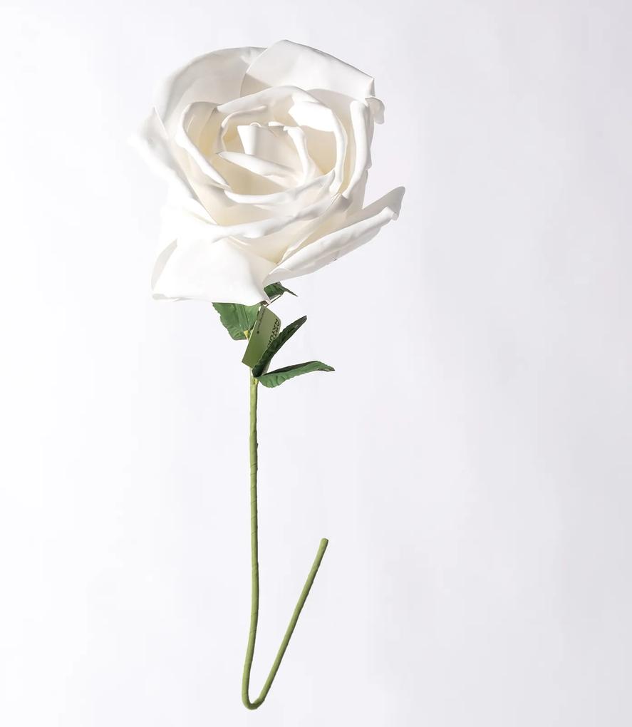 Supergreens Τεχνητό Κλωνάρι Τριαντάφυλλο Λευκό 115 εκ. Φ50 - Πολυαιθυλένιο - 6651-7