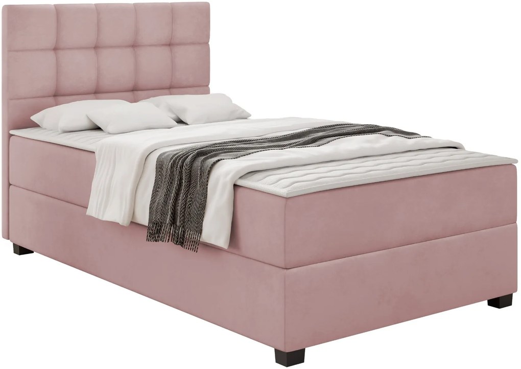 Επενδυμένο κρεβάτι Lind-Roz-90 x 200 - 208.00Χ90.00Χ106.00cm