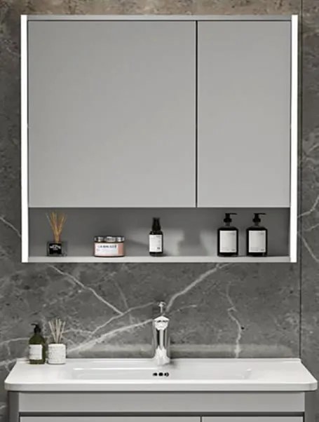 Καθρέπτης μπάνιου YVONNE 80 Led Grey 75x8x70 εκ. 75x8x70 εκ.