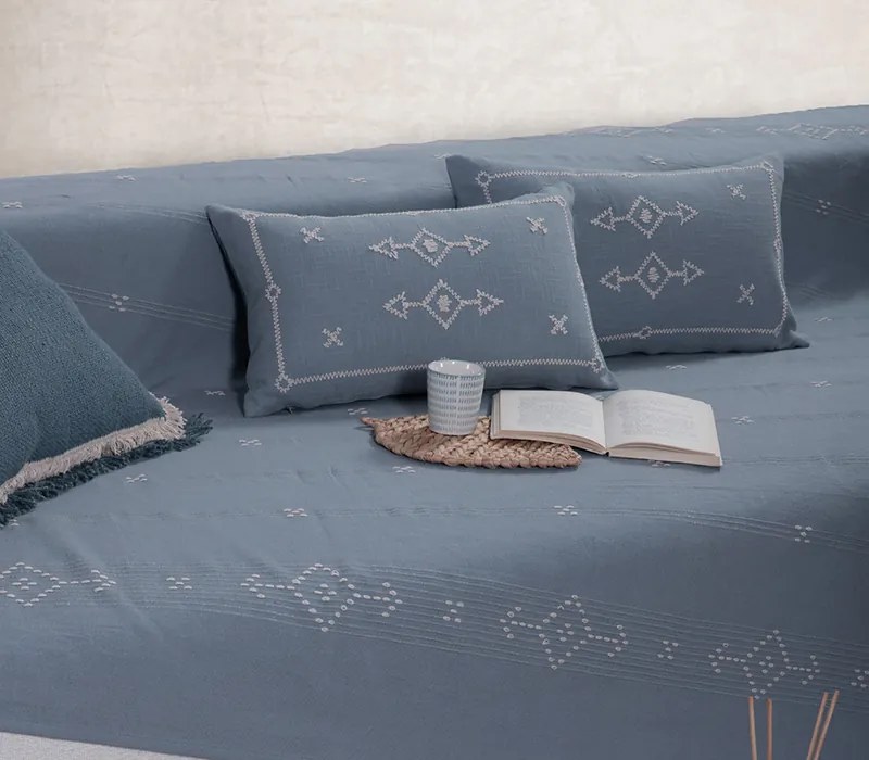 Ριχτάρι Τετραθέσιου Figerald Blue 180x350 - Nef-Nef Homeware