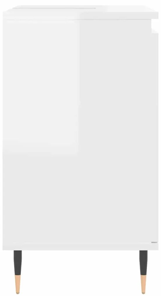 vidaXL Ντουλάπι Μπάνιου Γυαλ. Λευκό 58 x 33 x 60 εκ. από Επεξεργ. Ξύλο
