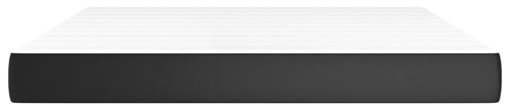 vidaXL Στρώμα με Pocket Springs Μαύρο 160x200x20 εκ. Συνθετικό Δέρμα
