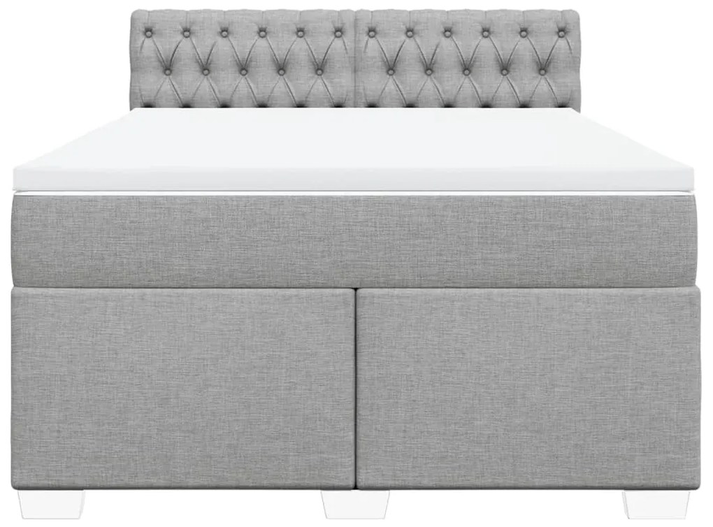 vidaXL Κρεβάτι Boxspring με Στρώμα Αν. Πράσινο 160x200εκ Υφασμάτινο