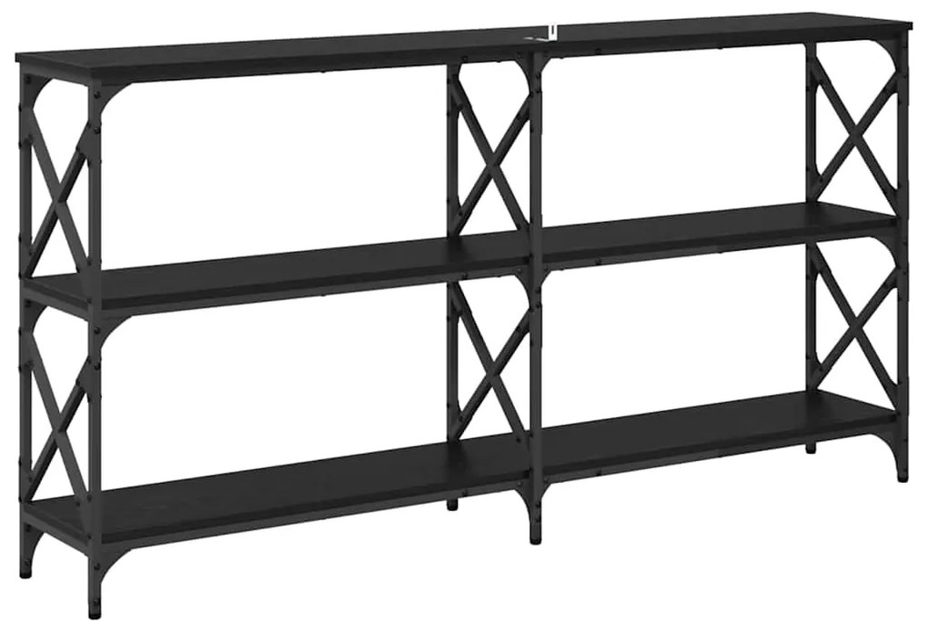 vidaXL Τραπέζι κονσόλας Μαύρη Οξυά 156 x 28 x 80,5 εκ.