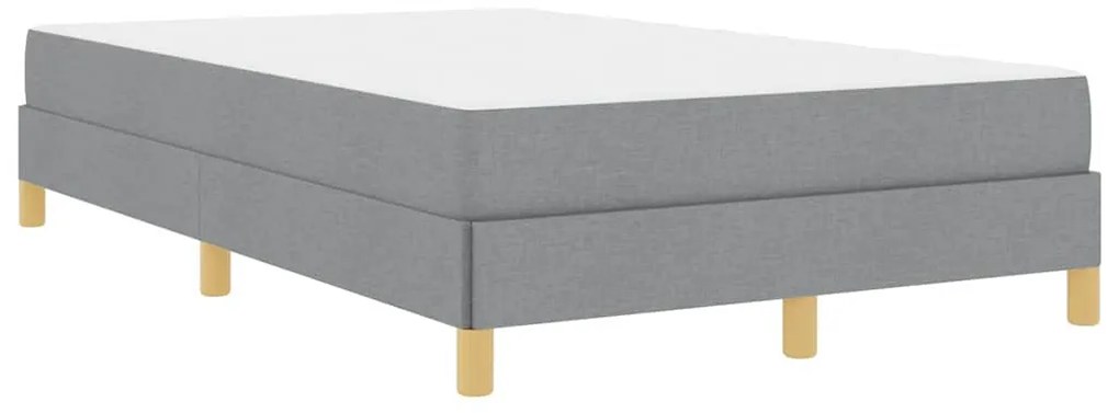 vidaXL Κρεβάτι με ελατήρια Ανοιχτό γκρι, Καφέ 120 x 200 cm