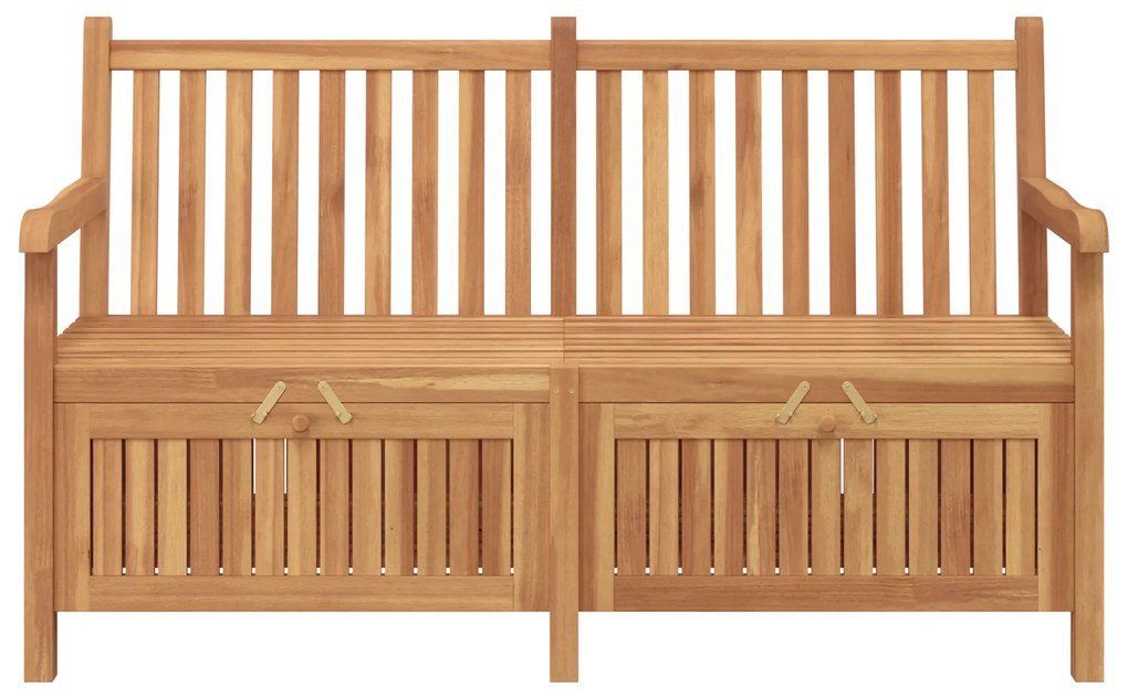 vidaXL Πάγκος Αποθήκευσης Κήπου Καφέ 150 x 60 x 90 εκ Μασίφ ξύλο teak