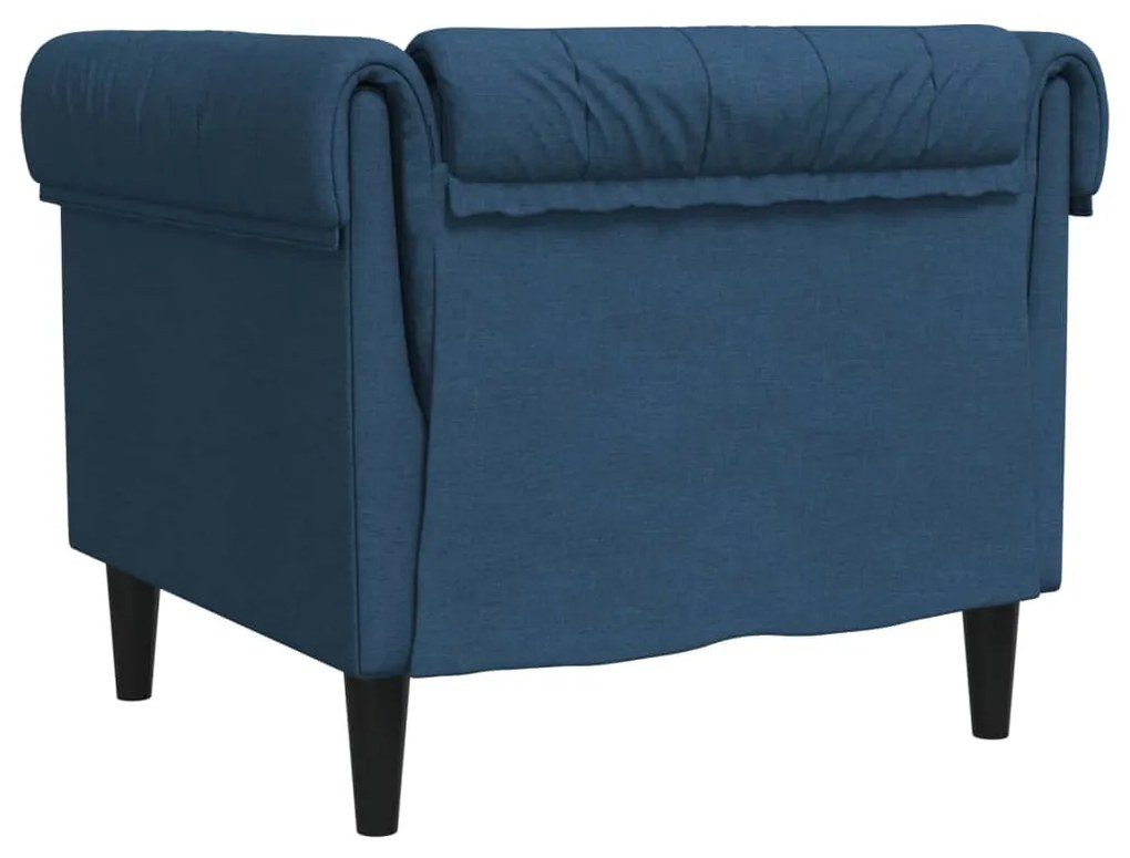 vidaXL Πολυθρόνα Chesterfield Μπλε Υφασμάτινη