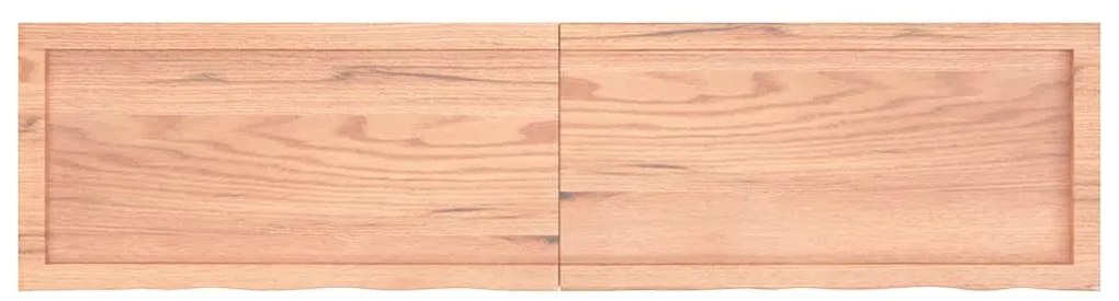 vidaXL Ράφι Τοίχου Ανοιχτό Καφέ 160x40x(2-6)εκ. Επεξ. Μασίφ Ξύλο Δρυός