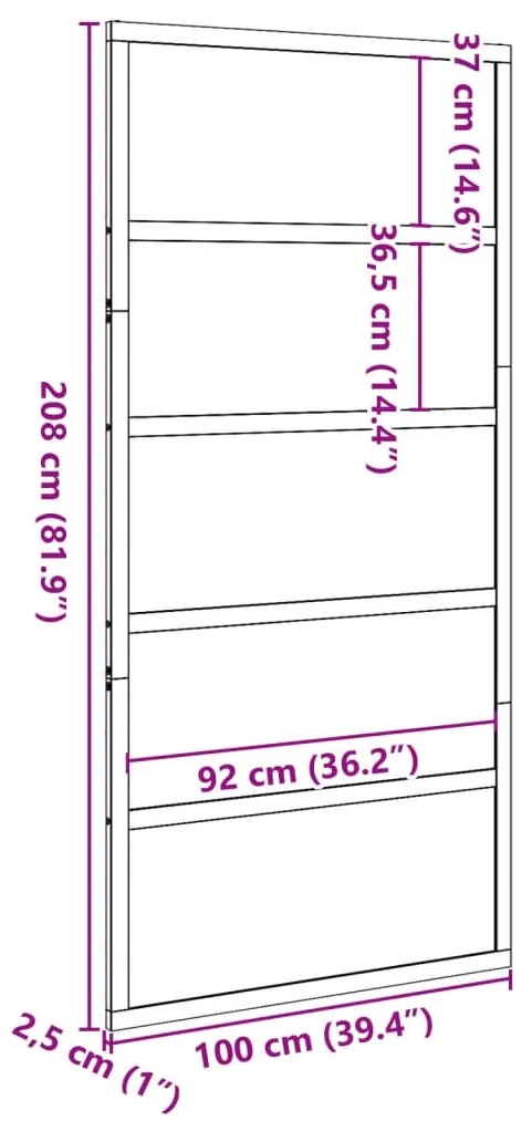 ΠΟΡΤΑ ΑΧΥΡΩΝΑ 100X208 ΕΚ. ΑΠΟ ΜΑΣΙΦ ΞΥΛΟ ΠΕΥΚΟΥ 850629