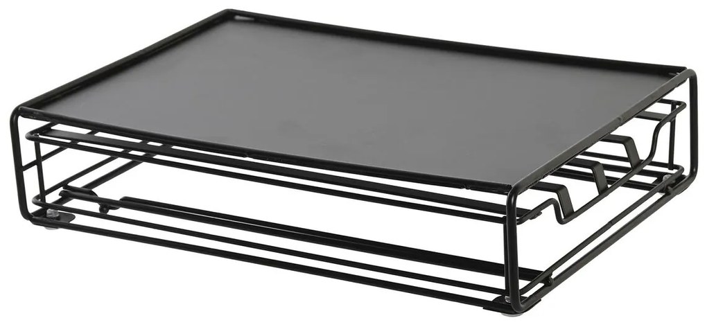Διοργανωτής Κάψουλες Καφέ DKD Home Decor 21 x 31 x 7,5 cm Μαύρο Μέταλλο