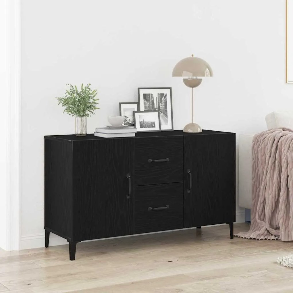vidaXL Πλαϊνό γραφείο Μαύρο 100 x 36 x 60 εκ. Επεξεργασμένο ξύλο