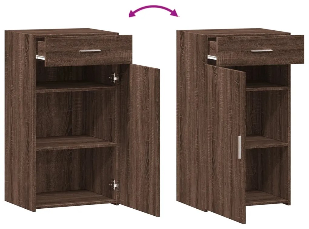vidaXL Μπουφές Καφέ Δρυς 50x42,5x93 εκ. από Επεξεργασμένο Ξύλο