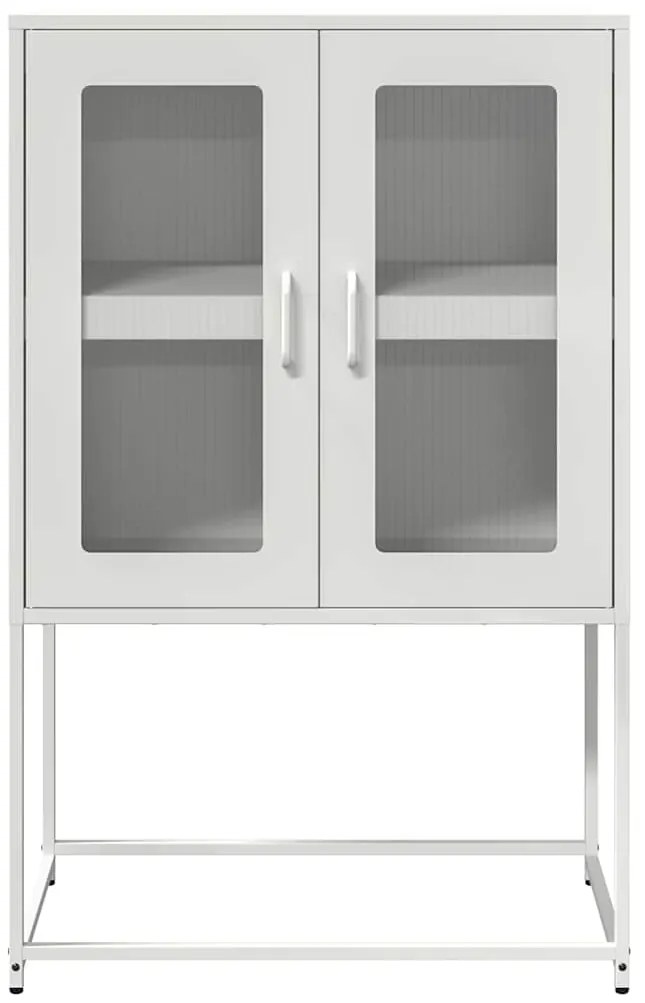 vidaXL Highboard Λευκό 68x39x107 cm Ατσάλι