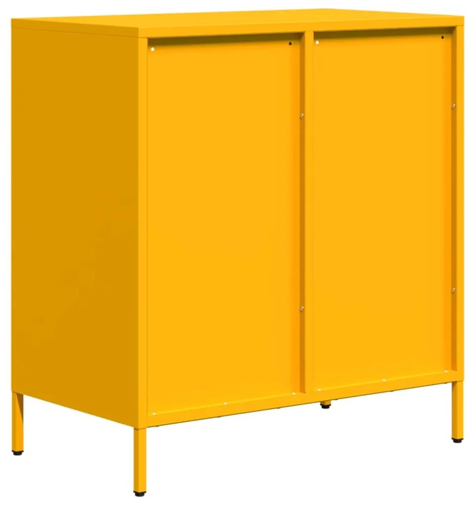 vidaXL Ντουλάπι Μουσταρδί 68x39x73,5 εκ. από Χάλυβα Ψυχρής Έλασης