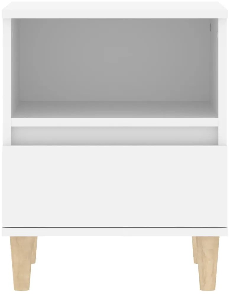 vidaXL Κομοδίνα 2 τεμ. Λευκά 40 x 35 x 50 εκ.