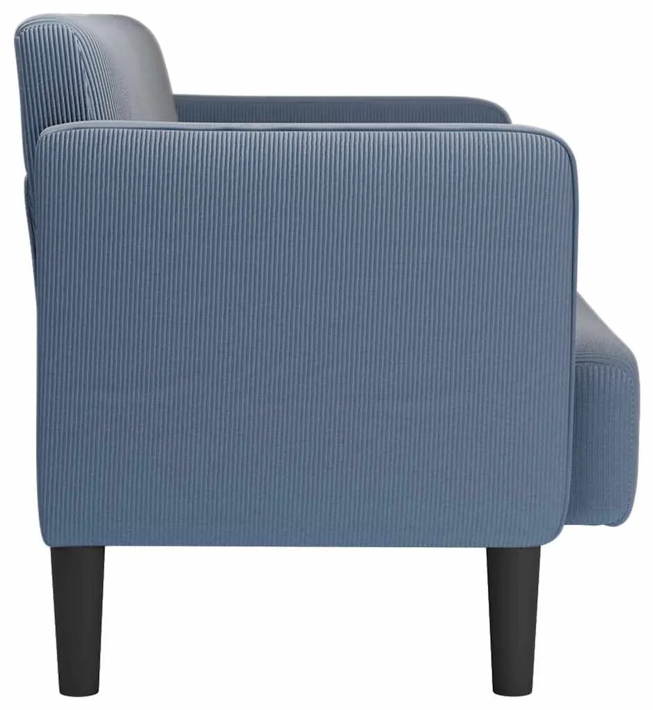 vidaXL Καναπές Loveseat Μπλε 109 εκ. ύφασμα Corduroy