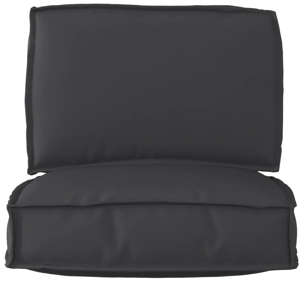 vidaXL Σετ Μαξιλαριών Πάγου 2 pcs Μαύρο 60 x 60 x 12 cm Ύφασμα Oxford