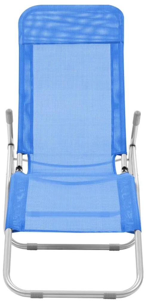 vidaXL Ξαπλώστρες Πτυσσόμενες 2 τεμ. Μπλε από Textilene