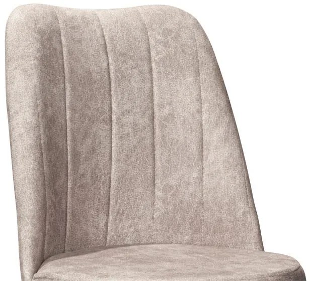 Καρέκλα Nevis I εκρού antique ύφασμα-καρυδί πόδι 4αδα 47x50x91 εκ.