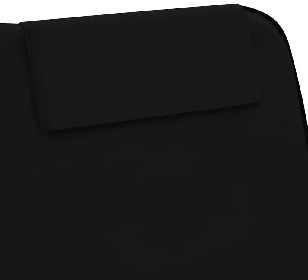 Στρώματα - Ξαπλώστρες Πτυσσόμενα 2 τεμ. Μαύρα από Ατσάλι/Ύφασμα - Μαύρο