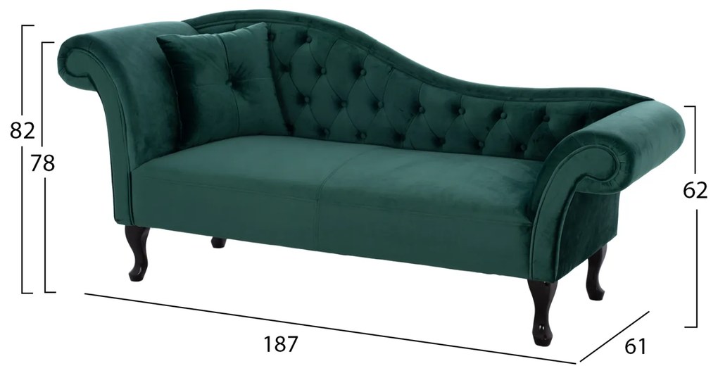 ΑΝΑΚΛΙΝΔΡΟ T.CHESTERFIELD NIOVI HM3007.03 ΚΥΠΑΡΙΣΣΙ ΒΕΛΟΥΔΟ ΑΡ. ΜΠΡΑΤΣΟ 190x61x84Yεκ - 0513634 - HM3007.03