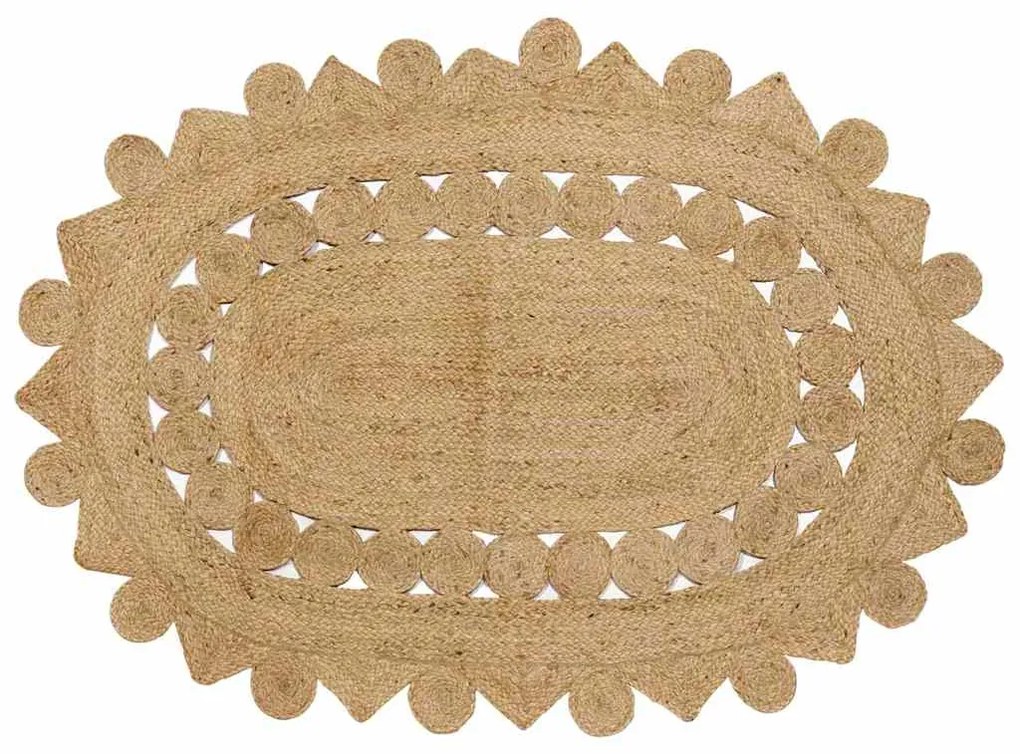 vidaXL Χαλί Μπεζ 100 x 152 εκ. Γιούτα