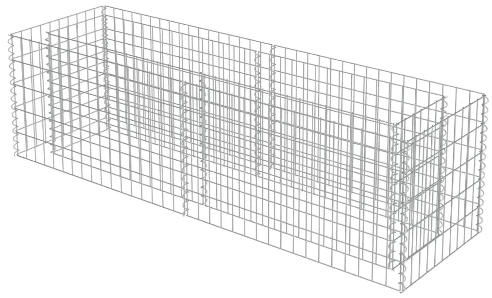 vidaXL Συρματοκιβώτιο-Γλάστρα Υπερυψωμένη 180x50x50 εκ. Γαλβ. Χάλυβας