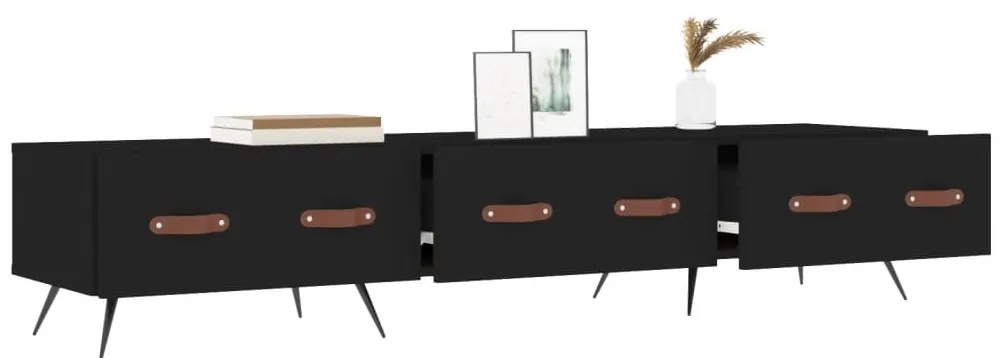vidaXL Έπιπλο Τηλεόρασης Μαύρο 150 x 36 x 30 εκ. Επεξεργασμένο Ξύλο