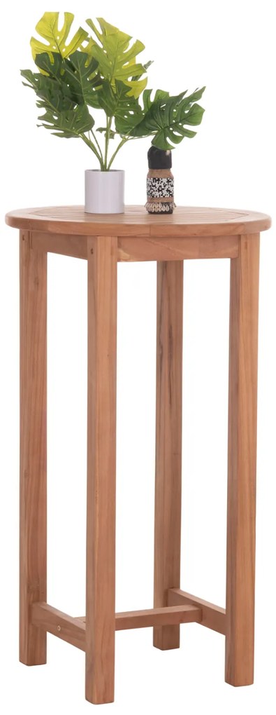 ΤΡΑΠΕΖΙ/ΣΤΑΝΤ ΜΠΑΡ ΣΤΡΟΓΓΥΛΟ PRESSCOT HM18114 ΞΥΛΟ TEAK--ΦΥΣΙΚΟ Φ60x105Υεκ.