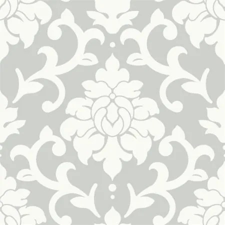 Αυτοκόλλητη Ταπετσαρία Grey Damask Peel KAL.RMK9112