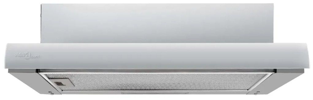 vidaXL Απορροφητήρας Συρόμενος Λεπτός 480μ³/ώρα Αλουμίνιο/Ανοξ. Ατσάλι