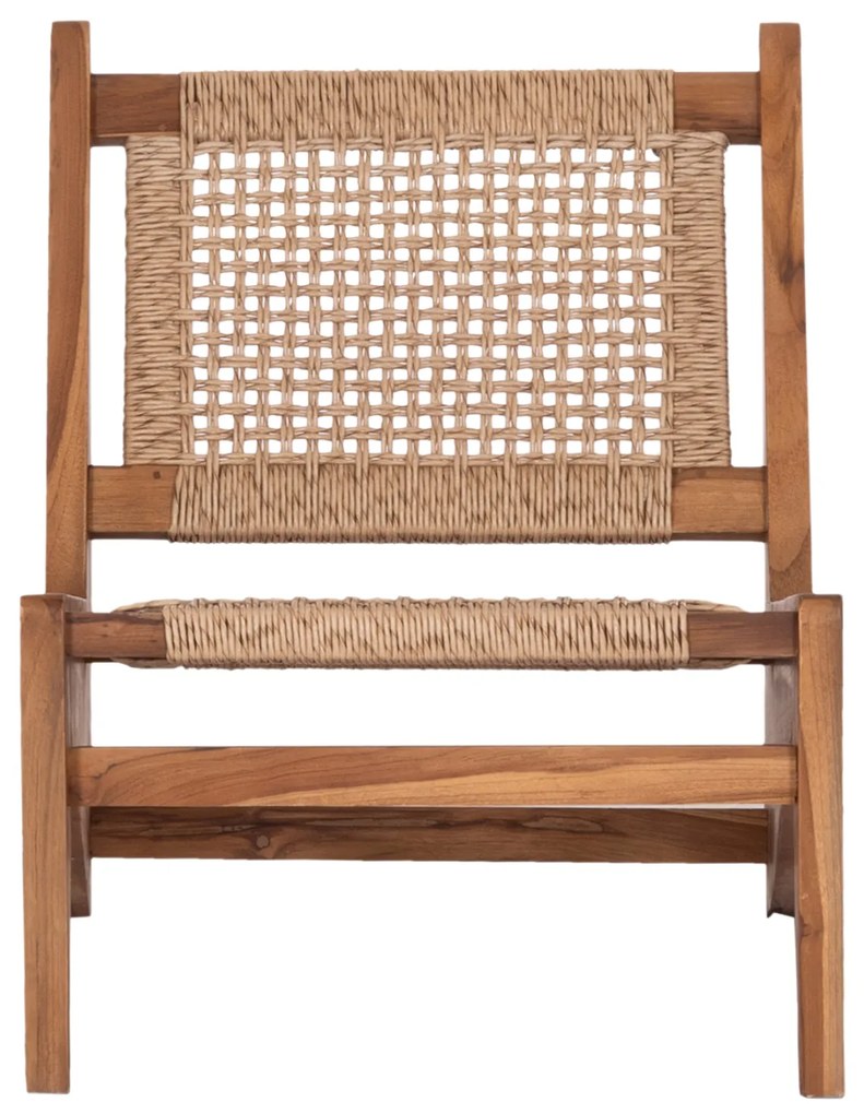 ΚΑΡΕΚΛΑ LOUNGE LUKILLA HM9913 ΞΥΛΟ TEAK ΣΕ ΦΥΣΙΚΟ--ΣΥΝΘ.ΣΧΟΙΝΙ ΜΠΕΖ 55,5x74x65Υεκ. - 0525766 - HM9913