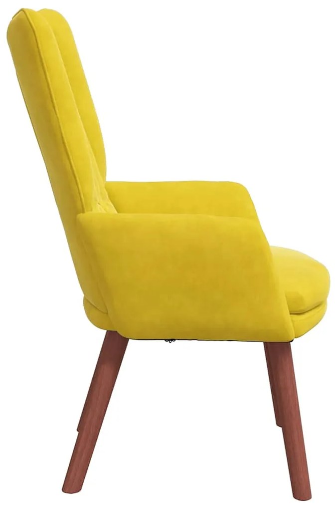 vidaXL Χαλαρωτική Πολυθρόνα Κίτρινο 63 x 67 x 94 εκ. Βελούδο