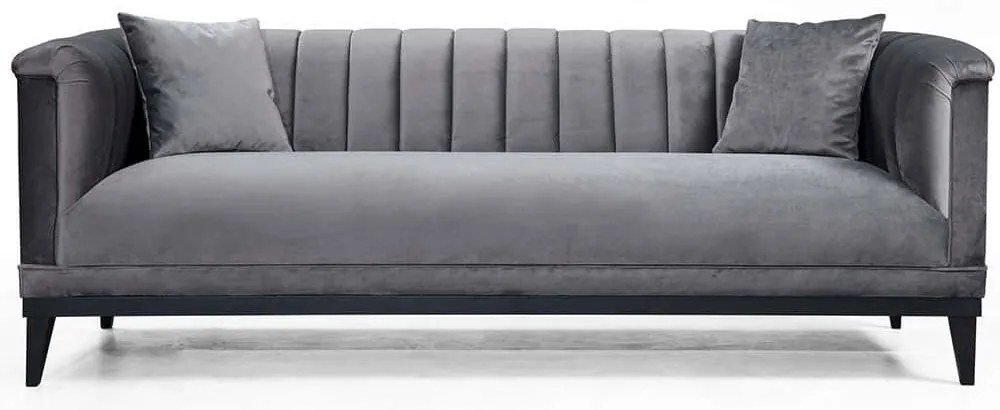 Καναπές Τριθέσιος Trendy 569HLN1109 225x89x79cm Dark Grey