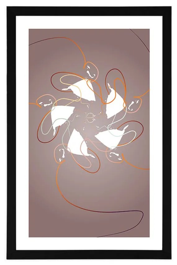Αφίσα με πασπαρτού Χορεύοντας με κορδέλες - 20x30 black
