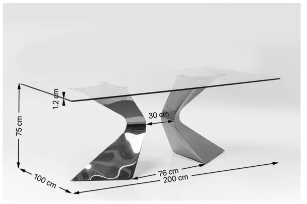 Τραπεζαρία Gloria Χρυσό 200x100x75εκ - Χρυσό