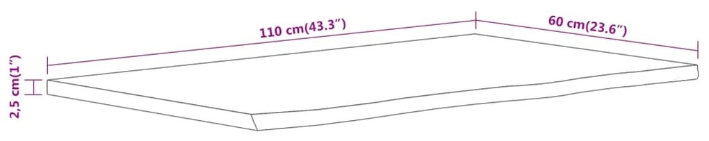 ΠΑΓΚΟΣ ΜΠΑΝΙΟΥ ΟΡΘΟΓΩΝΙΟΣ 110X60X2,5 ΕΚ. ΑΠΟ ΜΑΣΙΦ ΞΥΛΟ ΑΚΑΚΙΑΣ 370263