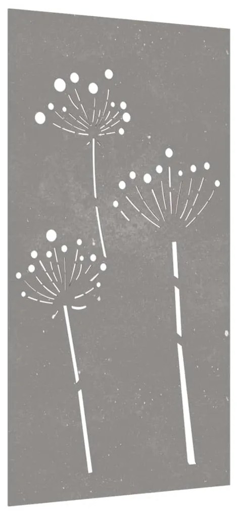 vidaXL Διακοσμητικό Κήπου Σχέδιο Λουλούδια 105x55 εκ. Ατσάλι Corten