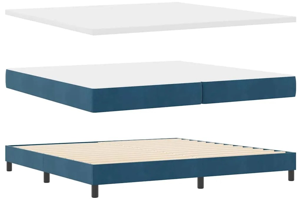 vidaXL Κρεβάτι με Ελατήρια και Στρώμα Μαύρο 100x200 εκ. Βελούδο