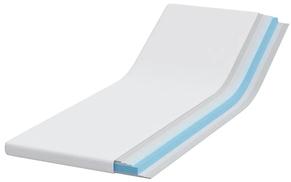 vidaXL Στρώμα επικάλυψης Λευκό 200 x 200 x 7 εκ. Υφασμα Jacquard