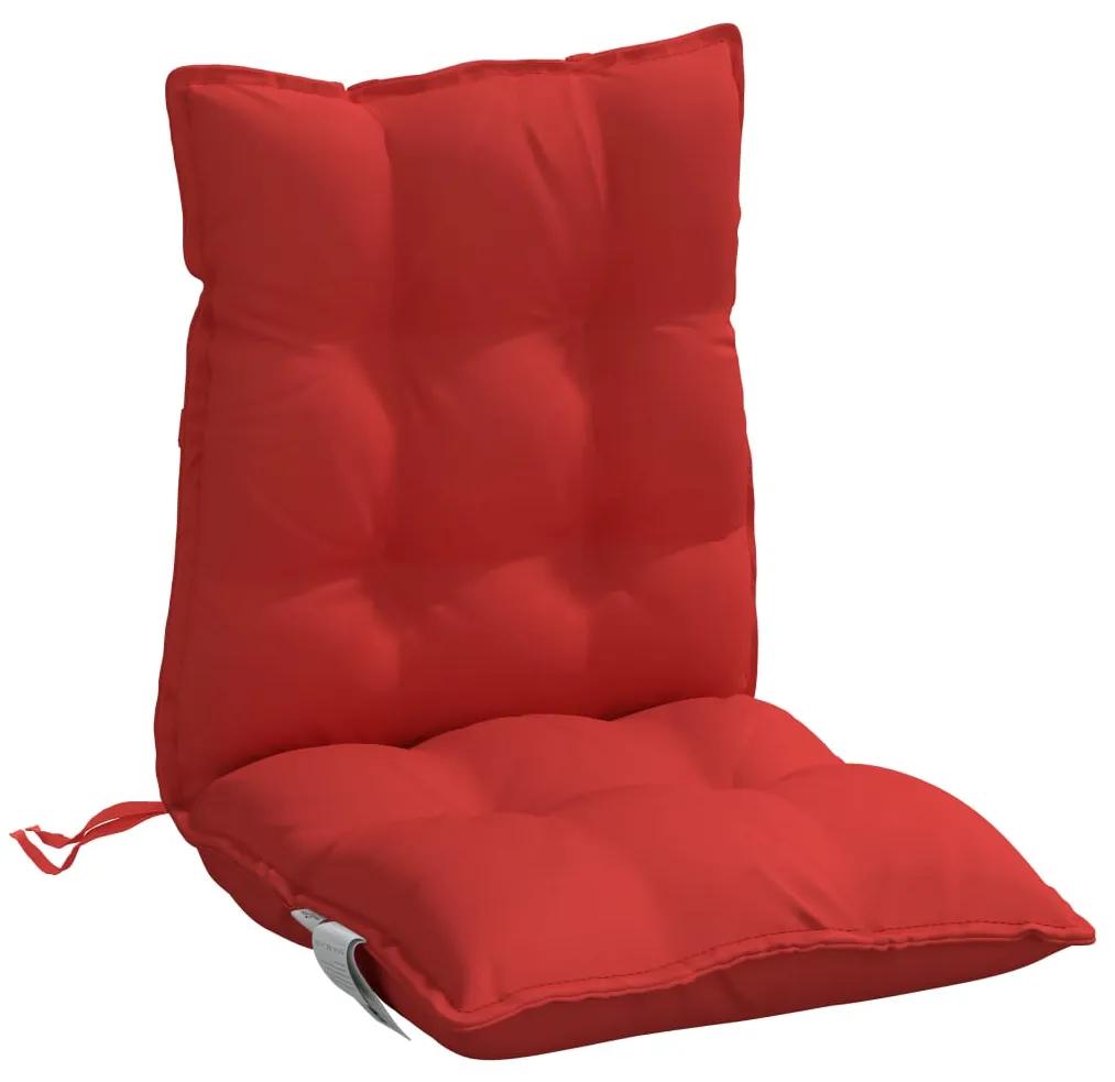vidaXL Μαξιλάρια Καρέκλας Χαμηλή Πλάτη 6 τεμ. Κόκκινο Ύφασμα Oxford
