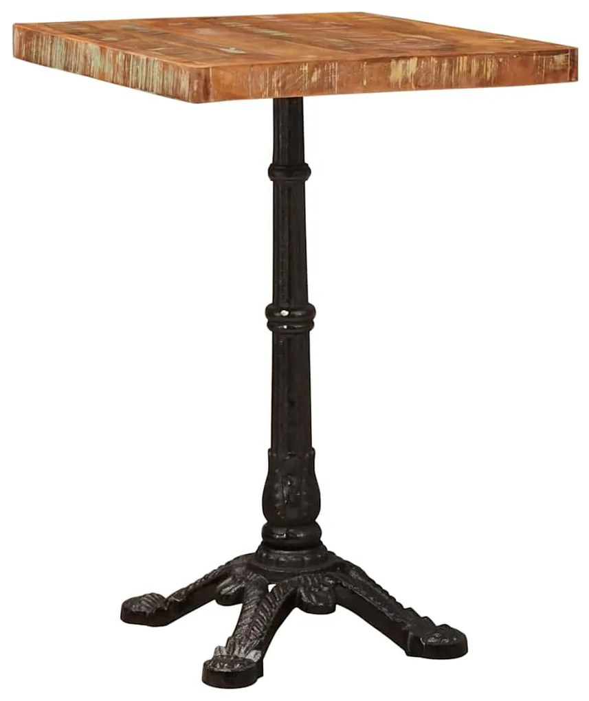 vidaXL Τραπέζι Bistro Καφέ 50 x 50 x 76 εκ Στερεό Ανακτηθέν Ξύλο