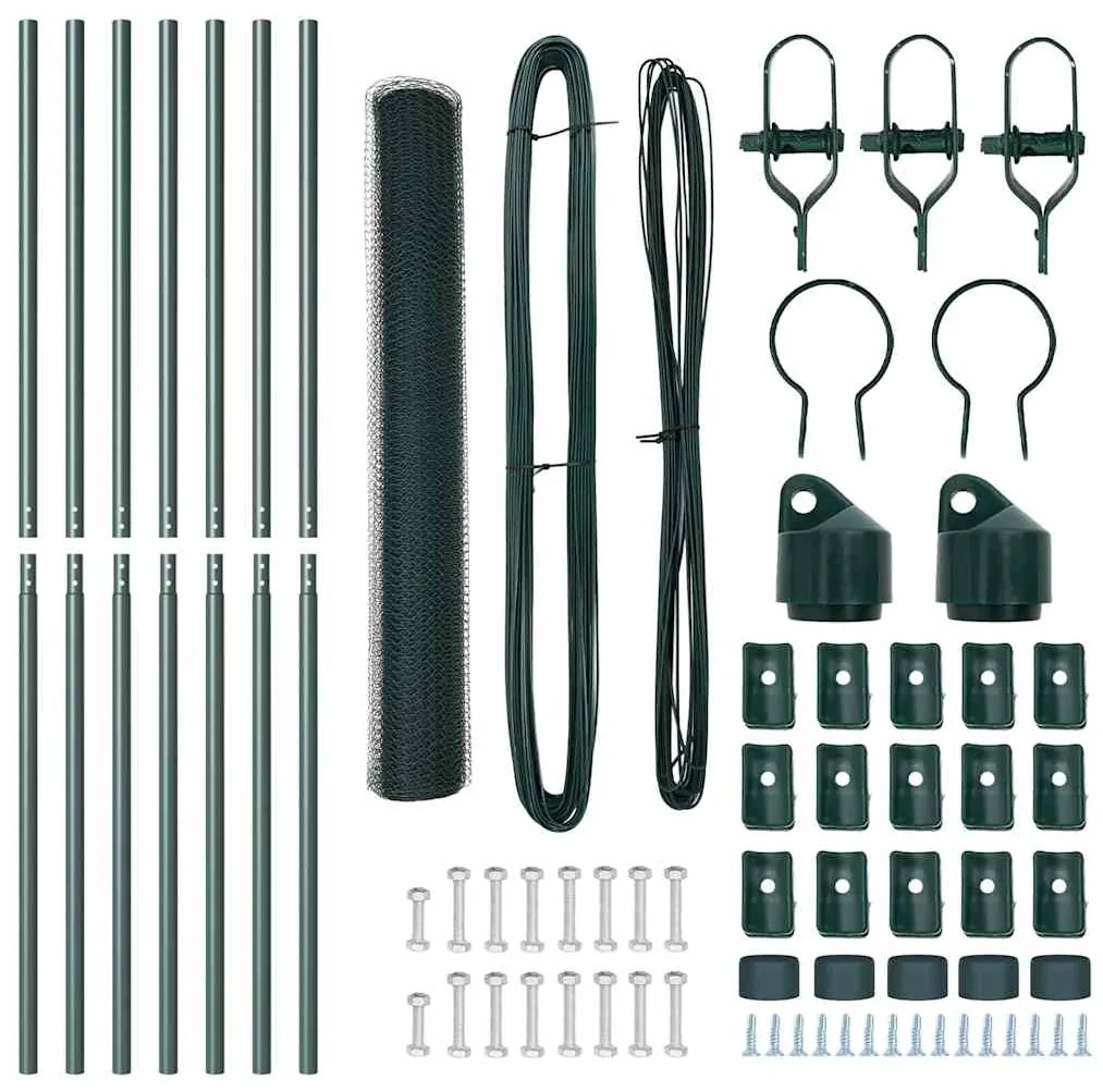 vidaXL Στύλος Περιφράξεων Πράσινο 10 x 1,4 μ (13 mm πλέγμα)