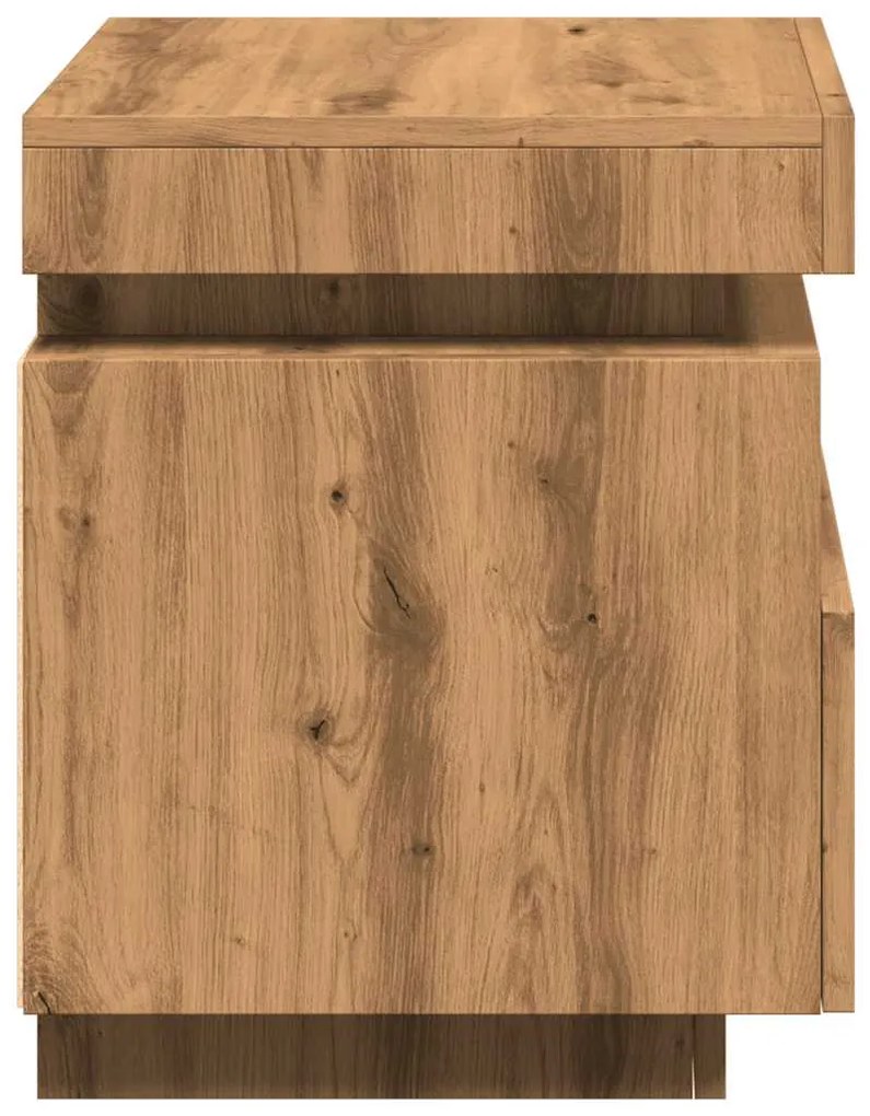 Κομοδίνο με φώτα LED Artisan Oak 40x39x48,5 cm 857660