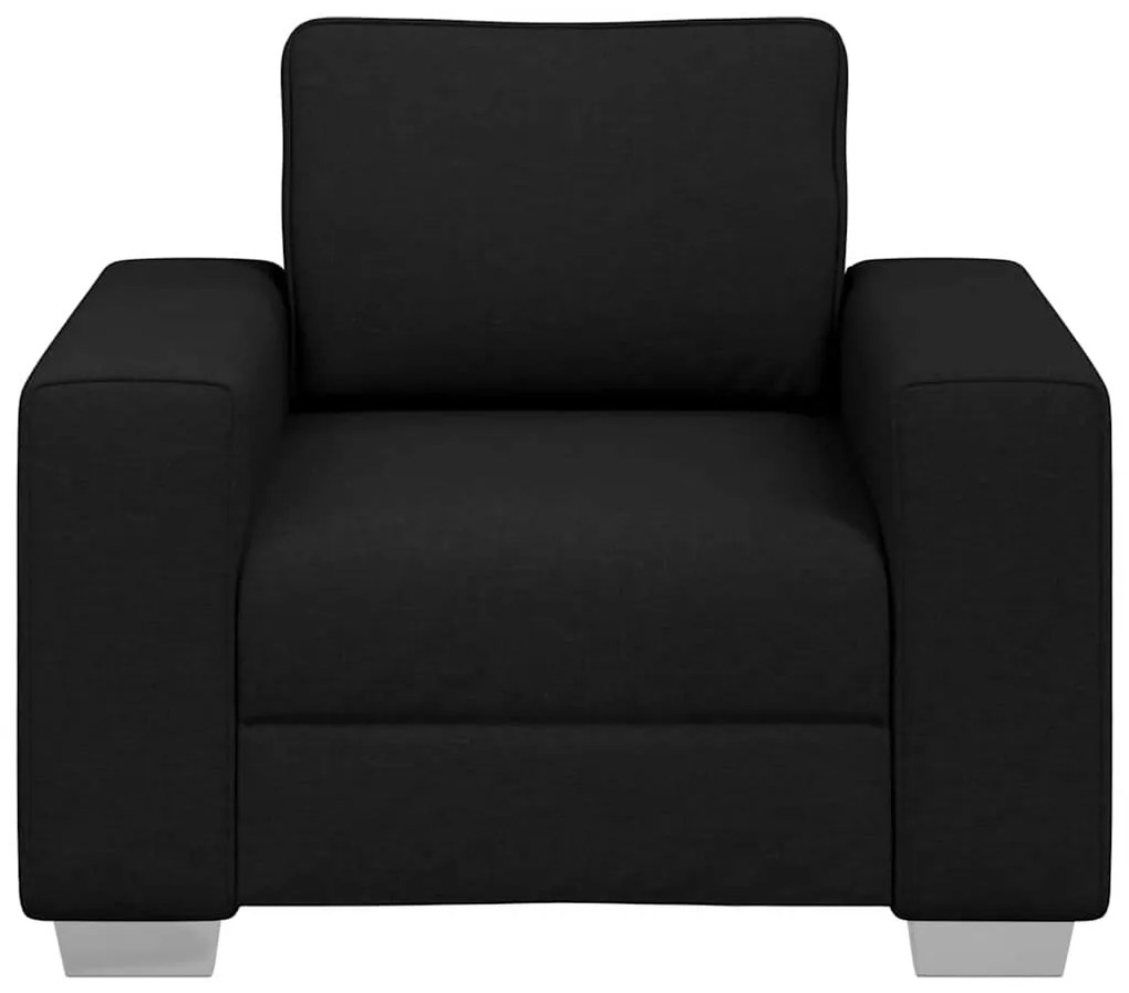 vidaXL Καναπές με μαξιλάρι Μαύρο 100 x 77 x 82 εκ ύφασμα